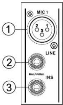 MIC 1 2 3 1 LINE BALUNBAL INS ① ② ③