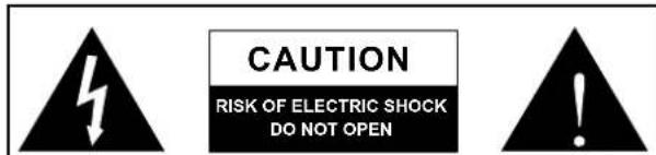 CAUTION RISK OF ELECTRIC SHOCK DO NOT OPEN