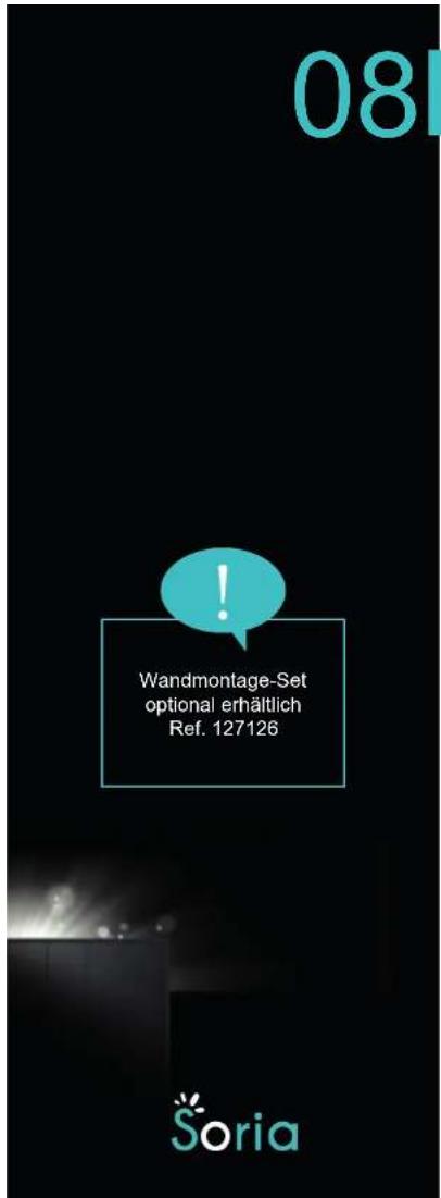 08 Wandmontage-Set optional erhältlich Ref. 127126 Soria