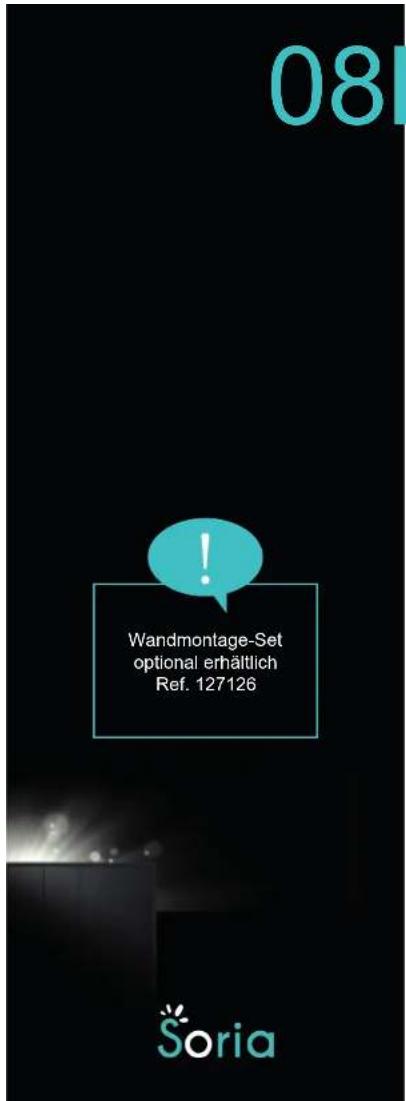 08 Wandmontage-Set optional erhältlich Ref. 127126 Soria