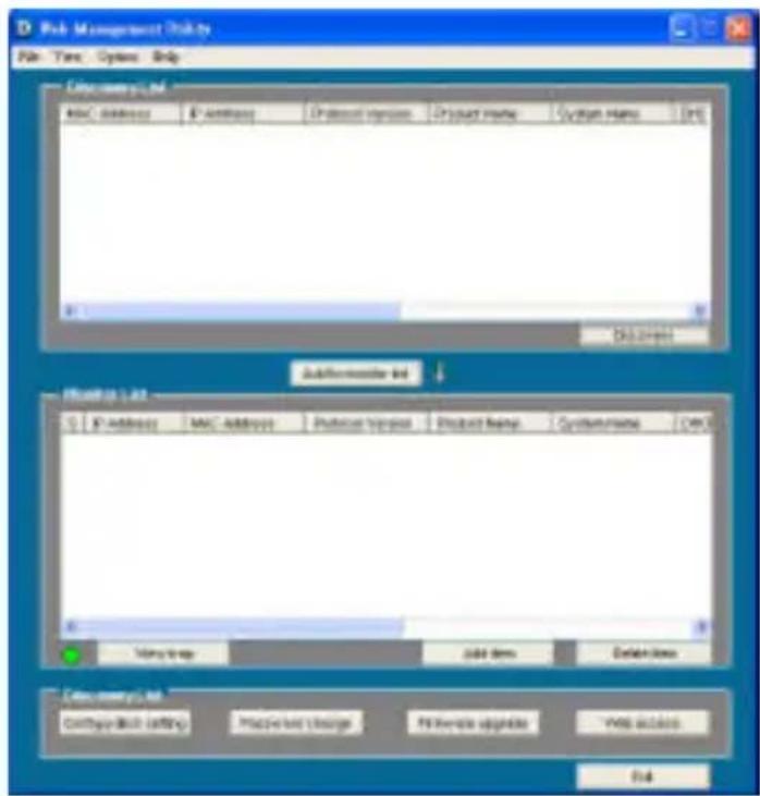 Web Management Utility File Time Options Help Data management kit MAC address IP address Product version Product name System name DPT Subserver master kit IP address MAC address Product version Product name System name DPT System name Data access Data management kit Cathode/Stack (setting) Process node design File format upgrade PDF access File
