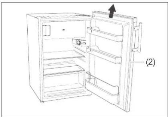 Hanseatic HKS8555GDI-2 - Changing the direction of opening of the appliance door - 3