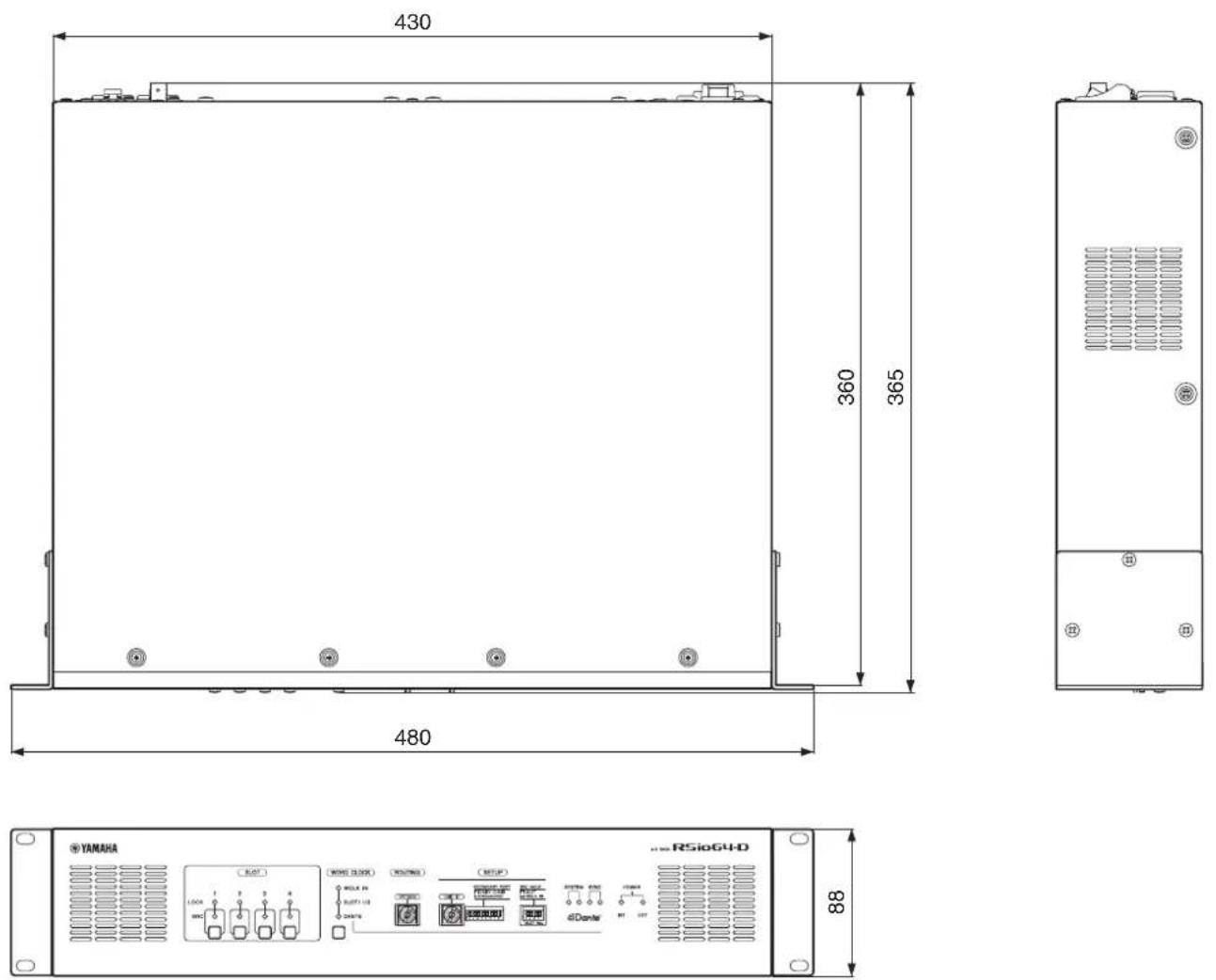 YAMAHA RSio64-D - Dimensions - 1