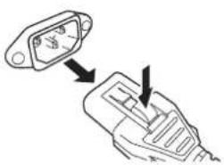Diagram showing a plug with internal components and a downward arrow indicating a process or transformation.