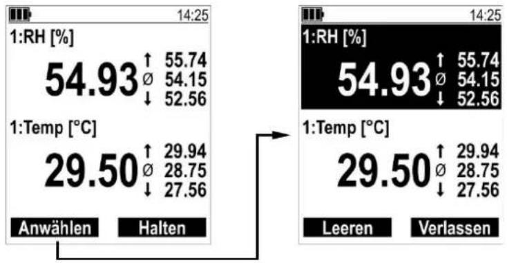 Senseca PRO D01 - Zurücksetzen der statistischen Werte - 1