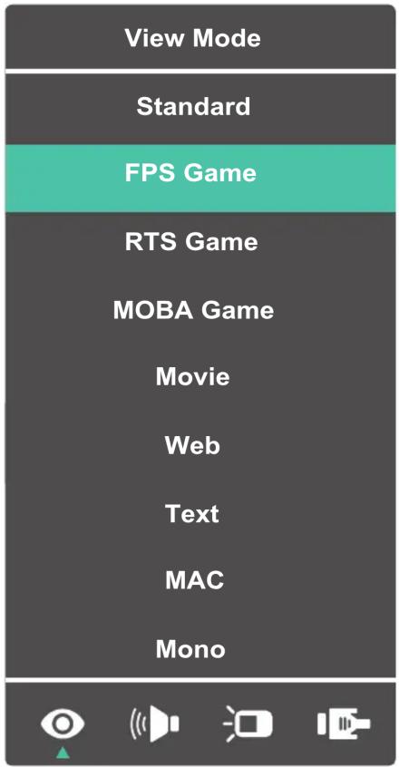 View Mode Standard FPS Game RTS Game MOBA Game Movie Web Text MAC Mono