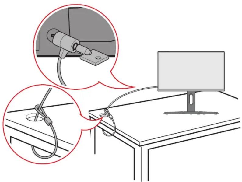 VIEWSONIC XG2409A - Sicherheitssteckplatz verwenden - 1