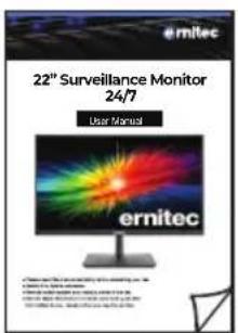 ernitec 22nd Surveillance Monitor 24/7 User Manual ernitec