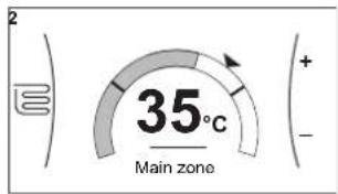 2 35°C Main zone + - -