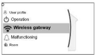 User profile Operation Wireless gateway Malfunctioning Room