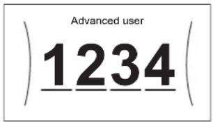 Advanced user 1234