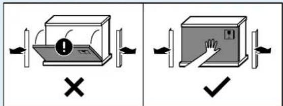 Diagram showing two methods of removing a device, marked with an 'X' and a checkmark indicating removal or confirmation.