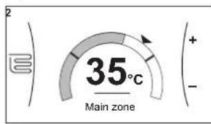 2 35°C Main zone + - -