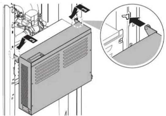 DAIKIN ETVX16S18DA9W - To lower the switch box on the indoor unit - 2