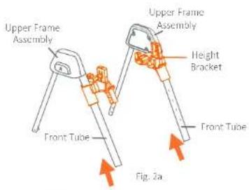 Upper Frame Assembly Upper Frame Assembly Height Bracket Front Tube Front Tube Fig. 2a