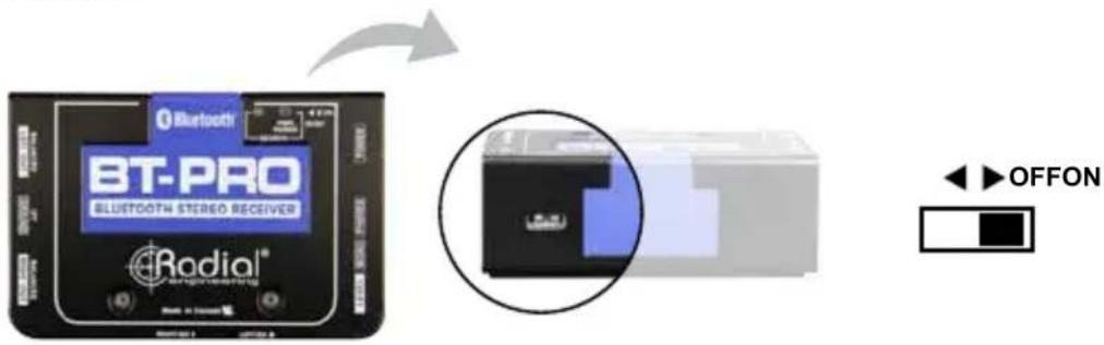 BT-PRO BLUETOOTH STEREO RECEIVER Radial™ OFFON
