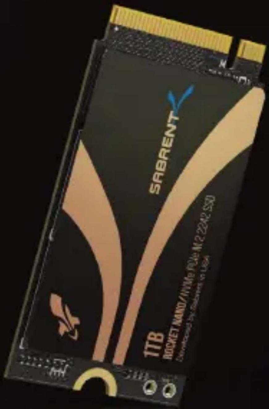 SABRENT 1TB ROCKET NAND/HTMg PZ6e N2 2242 SSD Downloaded by Sabrent in USA