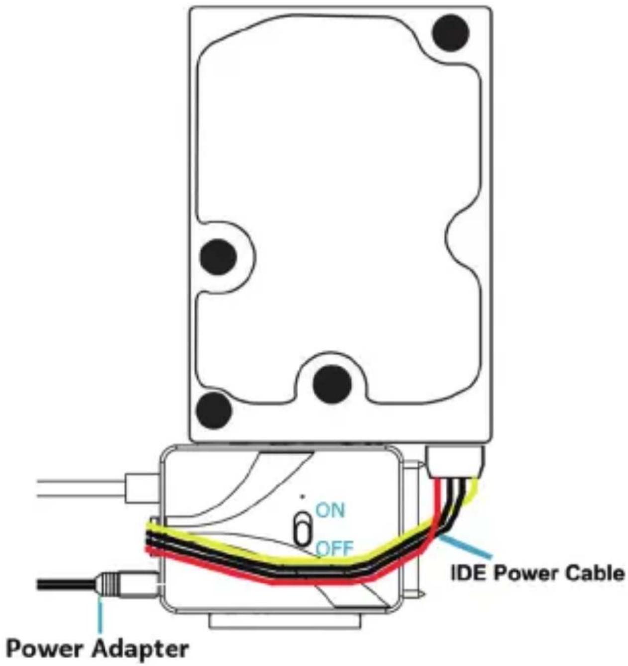 ON OFF IDE Power Cable Power Adapter