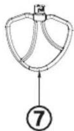 Simple line drawing of a mechanical component with a numbered label (7) and no readable text or symbols.
