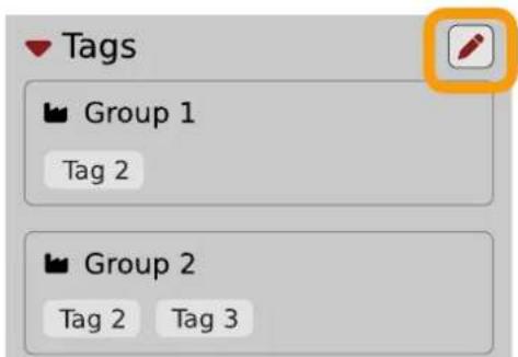 Tags Group 1 Tag 2 Group 2 Tag 2 Tag 3