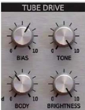 TUBE DRIVE BIAS TONE BODY BRIGHTNESS