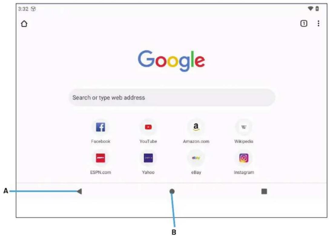 3:32 Google Search or type web address Facebook YouTube Amazon.com W ESPN.com Yahoo eBay Instagram A B