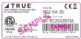 True RC2-0A-35 - WARRANTY REGISTRATION - 2