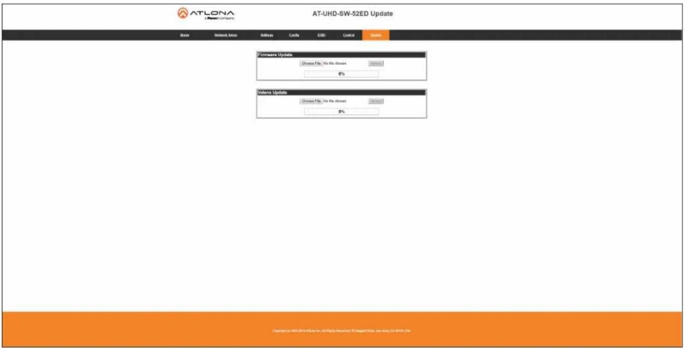 AT-LONA at Resort Company AT-UHD-SW-52ED Update Name Network Status Software Code EMD Control Updates Firmware Update Choose File No file choose 0% Volume Update Choose File No file choose 0% Copyright © 2006-2019 Atlas Inc. All rights reserved. It Support Date, Sun Date, Oct 2019 (14)