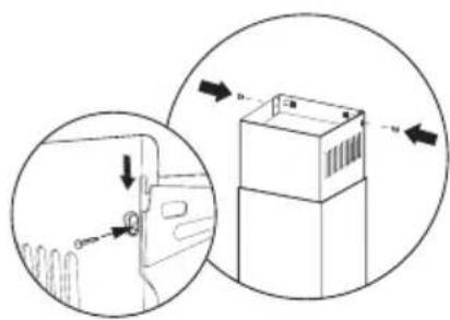 Diagram showing a door lock mechanism with directional arrows and a box, likely illustrating a mechanical or electrical setup.