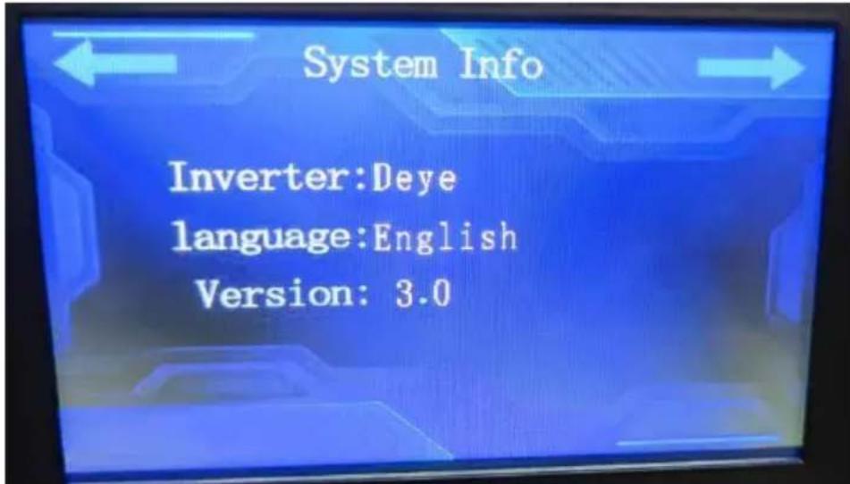 System Info Inverter:Deye language:English Version: 3.0