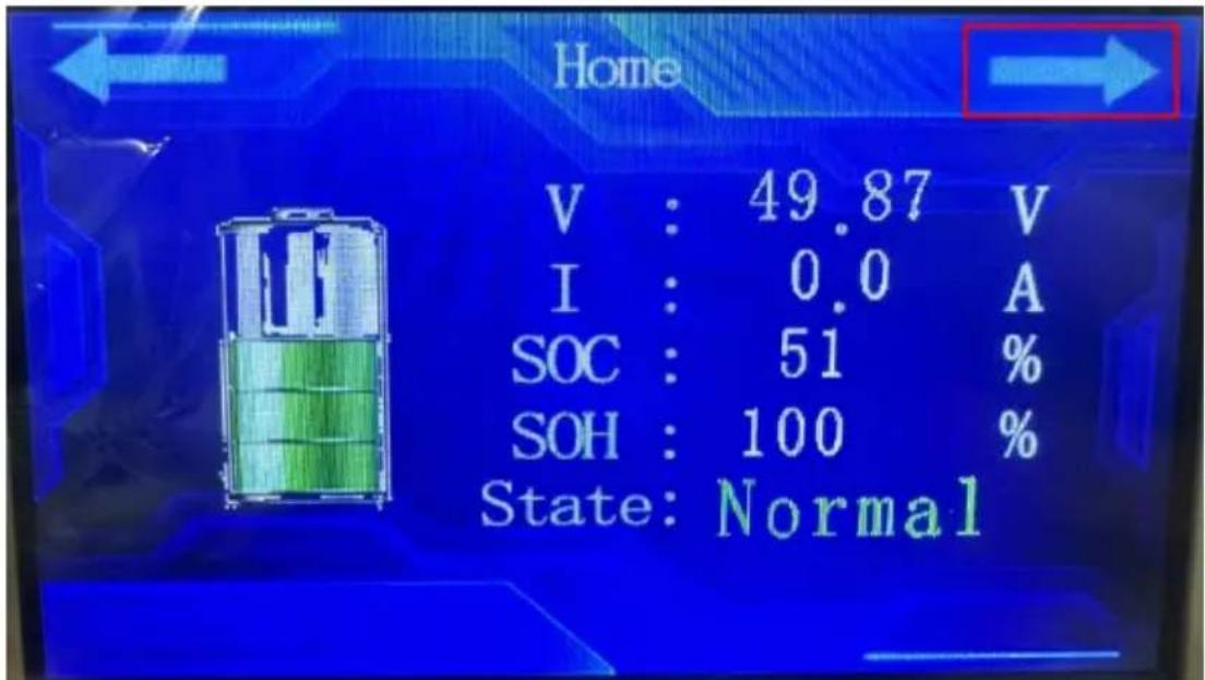 Home V : 49.87 V I : 0.0 A SOC : 51 % SOH : 100 % State: Normal