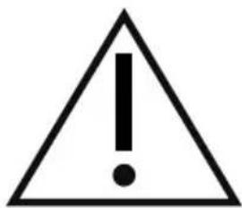 Warning symbol image with exclamation mark inside triangle