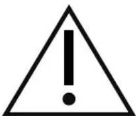 Warning symbol image with exclamation mark inside triangle