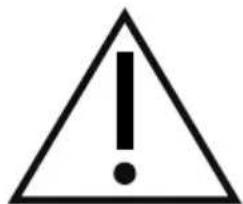 Warning symbol image with exclamation mark inside triangle
