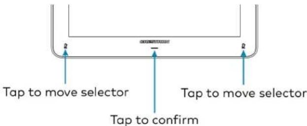 Tap to move selector Tap to move selector Tap to confirm