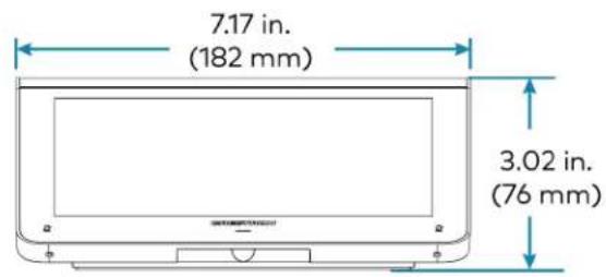 7.17 in. (182 mm) 3.02 in. (76 mm)