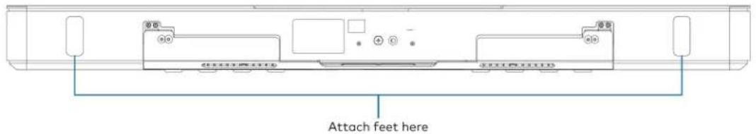 Attach feet here