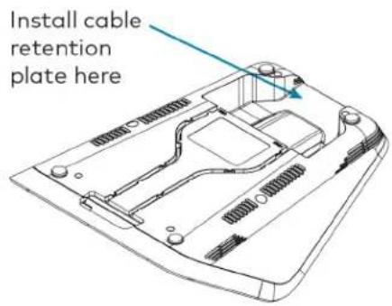Install cable retention plate here