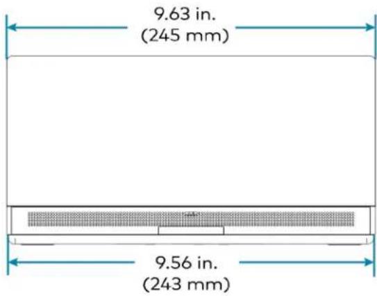 9.63 in. (245 mm) 9.56 in. (243 mm)