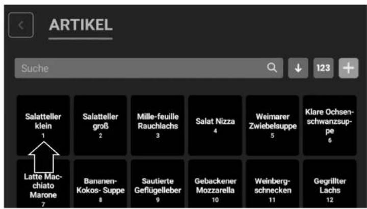 ARTIKEL Suche Salatteller klein 1 Latte Macchiato Marone 7 Salatteller groß 2 Bananen-Kokos- Suppe 8 Mille-feuille Rauchlachs 3 Sautierte Geflügelleber 9 Salat Nizza 4 Gebackener Mozzarella 10 Weimarer Zwiebelsuppe 5 Gegrillter Lachs 11 Weinberg-schnecken 12 Klare Ochsen-schwanzsup- pe 6