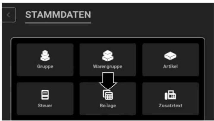 STAMMDATEN Gruppe Warengruppe Artikel Steuer Beilage Zusatztext