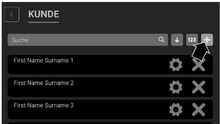 KUNDE Suche 123 First Name Surname 1 First Name Surname 2 First Name Surname 3