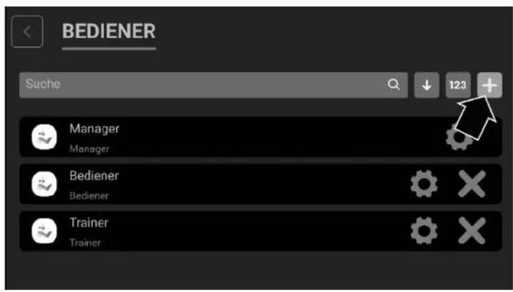 BEDIENER Suche 123 + Manager Manager Bediener Bediener Trainer Trainer