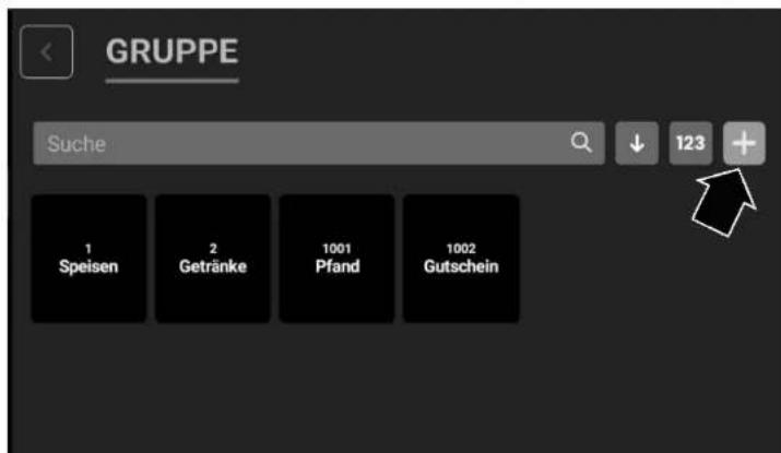 GRUPPE Suche 123 + 1 Speisen 2 Getränke 1001 Pfand 1002 Gutschein