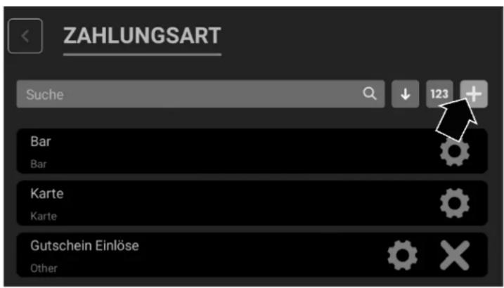 ZAHLUNGSART Suche 123 Bar Bar Karte Karte Gutschein Einlöse Other