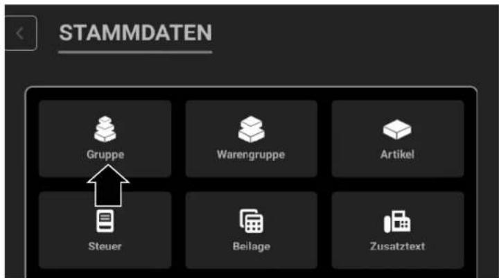STAMMDATEN Gruppe Warengruppe Artikel Steuer Beilage Zusatztext