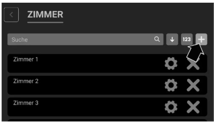 ZIMMER Suche ↓ 123 + Zimmer 1 Zimmer 2 Zimmer 3