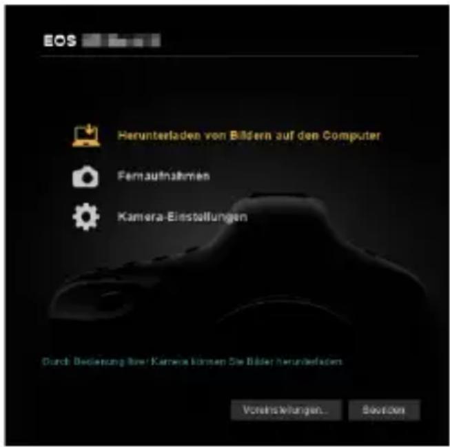 EOS Herunterladen von Bildern auf den Computer Fernaufnahmen Kamera-Einstellungen Durch Bedienzung einer Kamens können Sie Bilder herunterladen Vereinstellungen... Besten