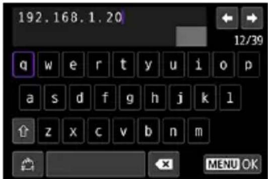 192.168.1.20 12/39 q w e r t y u i o p a s d f g h j k l z x c v b n m MENU OK