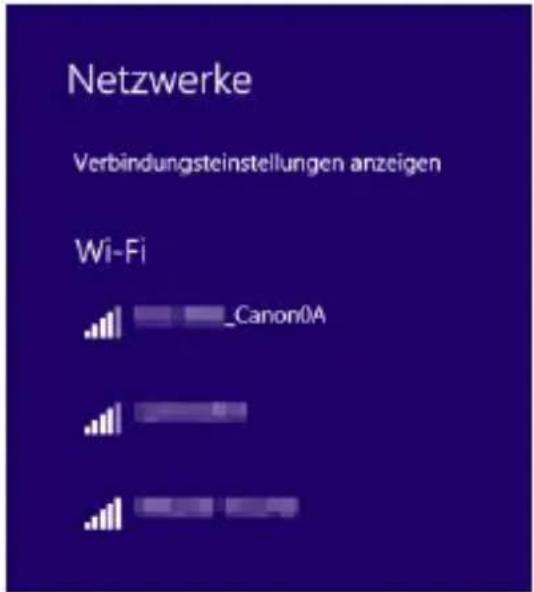 Netzwerke Verbindungsteinstellungen anzeigen Wi-Fi _Canon0A